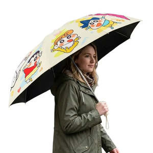 Paraguas Recto de Anime Crayon Shin-chan, Diseño con Estampado de Poliéster, Ideal para Viajar - Product Image 1
