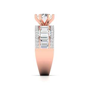 Anillo de compromiso con diamante talla baguette de 3.00 ct, color F, claridad VS, diamante cultivado en laboratorio en oro de 14K, regalo de aniversario de bodas - Product Image 2