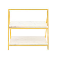 Support à gâteau et présentoir au design de luxe de qualité supérieure pour dessert, tasse, gâteau et collations pour la maison et les ustensiles de cuisine à 2 niveaux en gros