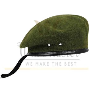 Haute qualité 100% coton bérets du Pakistan en gros 100% laine Field Grade chapeau casquette avec casquette Badge Logo Patch - Product Image 1