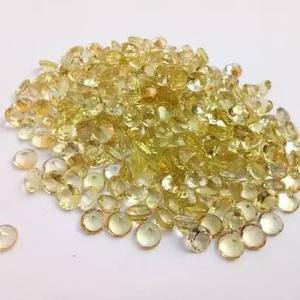 3mm Natural Limón Cuarzo Facetado Corte redondo Piedras preciosas sueltas Fabricante al por mayor Piedras para la fabricación de joyas Collar Colgante - Product Image 2