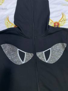 เสื้อฮู้ดระบายอากาศเป็นมิตรต่อสิ่งแวดล้อมของผู้ชายเสื้อมีซิปประดับพลอยเทียมสำหรับใส่ได้ทั้งชายและ100% โลโก้ได้ตามต้องการสำหรับฤดูหนาว - Product Image 2