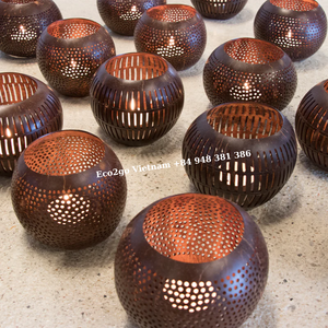 Portavelas de cáscara de coco de diseño personalizado de la mejor calidad/Portavelas de coco precio más barato Vietnam - Product Image 3