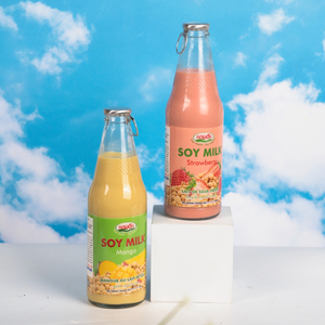 Proveedores de leche de soja natural al por mayor en botella de cristal 300ml OEM ODM - Product Image 2