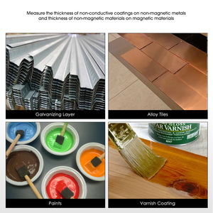 Medidor de espesor de revestimiento portátil con sonda NF/F 0-1250um / 0-50mil Rango Manual Probador de espesor de apagado automático - Product Image 6