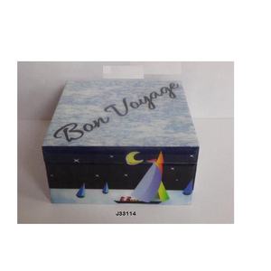 Caja de madera impresa con diseño de paisaje de barco y Luna Bon Voyage moderna disponible en todos los tamaños, organizador de joyero, decoración del hogar - Product Image 2
