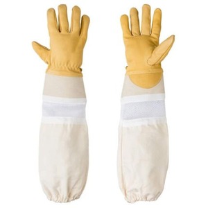 Guantes de apicultura de algodón 100% de alto grado, guante de apicultor de cuero de oveja de poliéster/algodón, nueva condición, cría de animales lisos - Product Image 1