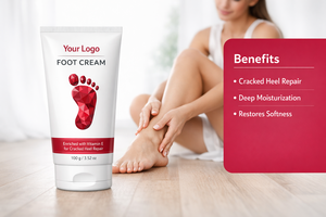 Fabricant de crème pour les pieds enrichie en vitamine E et en urée, OEM ODM, crème pour les pieds, éliminateur de peaux mortes et cicatrisant les fissures - Product Image 2