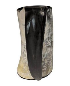 Chope à bière médiévale authentique Chope en corne de Viking naturelle et solide faite à la main Meilleure qualité avec finition polie miroir - Product Image 2