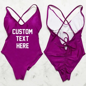 Traje de Baño de Una Pieza Personalizado con Texto para Mujer, Tallas S-3XL, Talla Grande, Secado Rápido, Spandex/Nailon, Alta Calidad, Sexy, Traje de Baño de Verano - Product Image 4