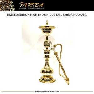 Cachimbas de Lujo Egipcias de Alta Calidad, Modelo Queen Farida, Diseño Alto y Recto, Hechas a Mano con Latón Lacado, Edición Limitada - Product Image 5