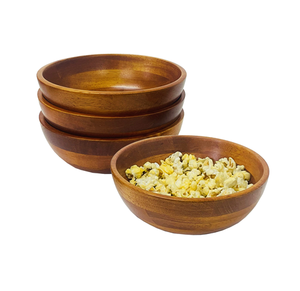 Bol en bois avec design émaillé pour la table à manger à la maison, décoratif et servant à servir des salades, des fruits, bol en bois avec cuillères - Product Image 2