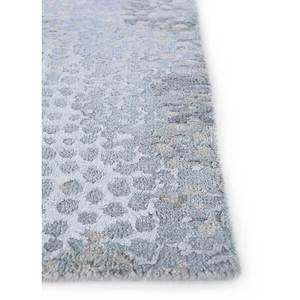 Alfombra Rectangular Kavi Gris y Negra, Tejida a Mano con Lana y Seda de Bambú, Diseño Teoría del Caos, Estilo Boho, para Hogar y Pasillo - Esk-404 - Product Image 4