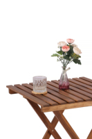 Ensemble de chaises de table de patio pliantes en bois d'acacia de qualité supérieure Bistro moderne intérieur/extérieur hauteur réglable pour manger salle à manger de qualité supérieure