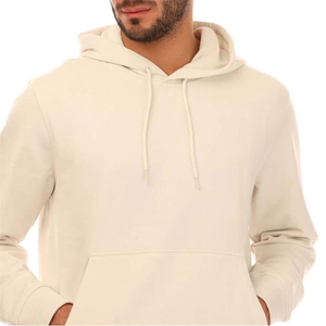 Sudadera con capucha informal para hombre con bolsillos canguro para uso al aire libre Sudadera con capucha de algodón liso sin cremallera para logotipo personalizado con Sudadera con capucha ajustable - Product Image 3