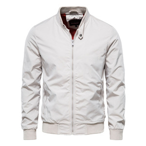 ... Chaqueta bomber para hombre, tela ligera y transpirable, cierre frontal con cremallera completa, perfecta para actividades diarias al aire libre y viajes - Product Image 1