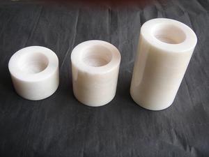 Support de bougie pilier en marbre gris personnalisé, fait main, imprimé UV, décoration de Pâques, centre de table de mariage - Product Image 3