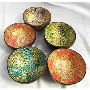 Bol en coquille de noix de coco du Vietnam Style design vintage Tropical de haute qualité écologique nouveaux ensembles de vaisselle fabriqués à partir de coquilles de coco - Product Image 2