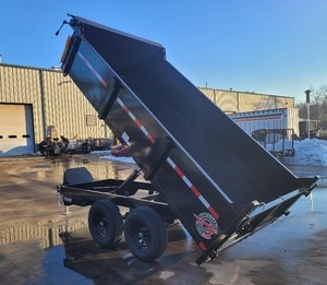 Remorque benne à double essieu pour utilisation agricole, transport de céréales et aliments, remorque diesel avec télé-élévateur et rampe de chargement pour grange, à vendre - Product Image 6