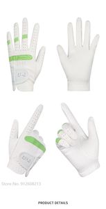 Guantes de golf con estampado de tela de una mano calificados Guantes de golf de cuero de piel de oveja con paquete - Product Image 6