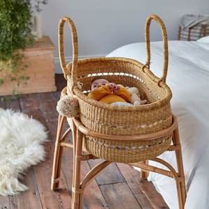 Wholesales Seagrass Baby <b>Changing</b> <b>Basket</b> Seagrass Baby Bed Vintage Baby <b>Changing</b> <b>Basket</b> for Home Decor Handmade in Vietnam - Product Image 3