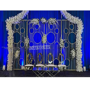 Décor de mariage d'Asie du Sud, supports de fond en métal, cadres en métal découpés au laser élégants, scène de mariage juive, cadre découpé au laser, Suisse - Product Image 1