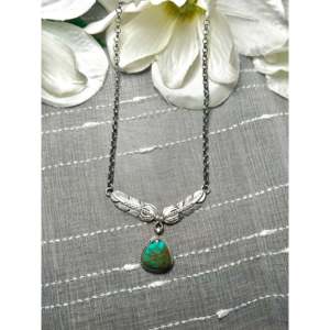 Collier Leroy James Royston avec turquoise et technologie d'incrustation en argent sterling - Product Image 1