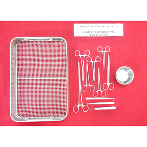 Juego de Instrumentos de Insuflación Laparoscópica Manual Profesional MayoMed de Acero Inoxidable para Hospital con Bandeja de Malla - Product Image 1