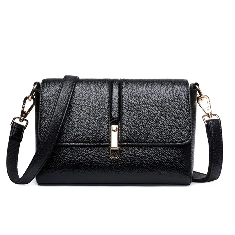 New Fashion Women Big Handbag Wholesale PU Leather Large Ladies Brown Shoulder Bag & Handbag Genuine Leather