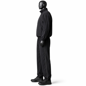 Custom <b>Black</b> Tracksuit Men <b>Windbreaker</b> Jacket & Pants Set Lightweight Training Jogging Suit OEM Sportswear - Product Image 4