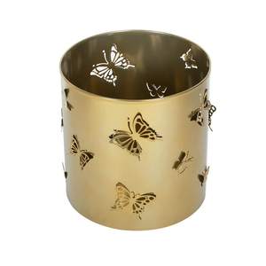 Petit Pot de fleurs en forme de seau, fait à la main, plaqué or, papillon pour l'extérieur, jardinière décorative pour fenêtre, balcon, Pot de fleurs et jardinière - Product Image 1