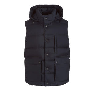 Gilet bouffant sans manches léger pour hommes surdimensionnés coupe ajustée Veste bulle rembourrée à capuche unique pour l'extérieur avec tenue sur le dessus - Product Image 1