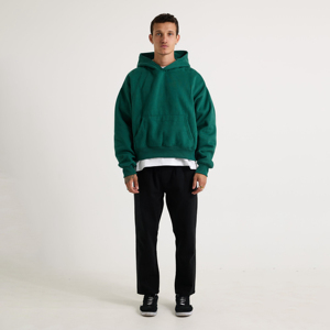 100% coton hiver hommes sweat à capuche uni teint épais polaire personnalisé OEM décontracté Streetwear - Product Image 6