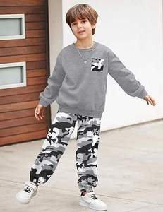 Ensemble survêtement deux pièces pour bébé garçon, décontracté, uni, respirant, léger, pour le sport - Product Image 3