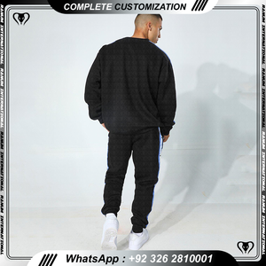 Dernier modèle de vente en gros de sweatshirt et jogger de sport personnalisés pour hommes survêtements - Product Image 4