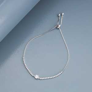 92.5 <b>Silver</b> <b>Bracelet</b> 191281 Rhodium Gold Plated 18K Gold Platinum Main Material Diamond Pearl Charms Religious Style <b>Bangles</b> - Product Image 5