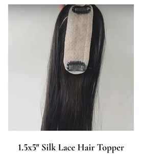 Adornos de cabello virgen para mujer 4x4 4x5 5x5 Tamaños hechos de cabello humano indio Aspecto natural Ligero Ajuste cómodo - Product Image 2