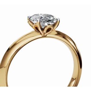 Anillo de Diamante Cultivado en Laboratorio, Corte Oval Clásico, Seraphina, 0.300 Ct, Oro de 9, 14 y 18 Quilates, Joyería Fina, Venta al Por Mayor, Exportación OEM - Product Image 3