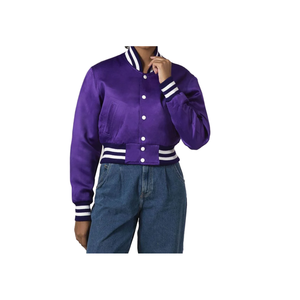 Chaqueta universitaria de lona de ajuste moderno para hombre para Chicago para Bulls Chaquetas Técnicas bordadas Vintage para un aspecto diario informal - Product Image 1