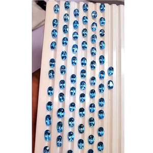 151 $86 Topacio Azul suizo natural 9x6mm faceta ovalada 277 CTS lote Iroc ventas alta calidad Topacio Azul corte piedra preciosa suelta - Product Image 4