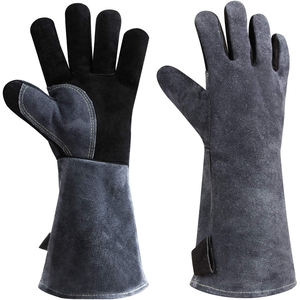 Gants de travail de sécurité pour la paume en cuir de haute qualité, résistants à la chaleur et bon marché pour le soudage et la conduite - Product Image 1