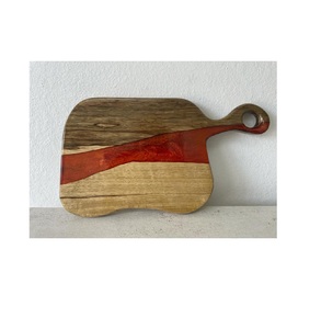Juego de tablas para quesos de resina, tablas de charcutería, tabla para quesos de resina epoxi de madera gris con producto a la venta, muestra gratis - Product Image 6
