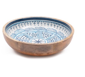 Bol en bois écologique, durable, de haute qualité, au design moderne, imprimé décoratif, pour la maison, l'hôtel et le restaurant, idéal pour servir des salades - Product Image 2