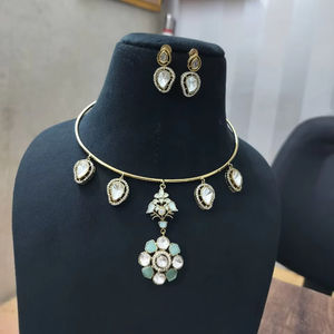 Ensemble de pendentifs anti-ternissement en pierre naturelle, bijoux indiens de qualité supérieure pour femmes, produit en vrac fait à la main - Product Image 3