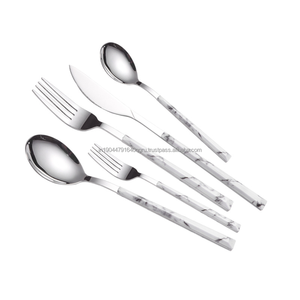 Hot Selling Marble Design Handle Stainless Steel Fork Spoon Knife Cutlery <b>Set</b> - Product Image 1