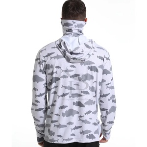 เสื้อฮู้ดสำหรับตกปลาผ้าโพลีเอสเตอร์ระบายอากาศได้ดีแขนยาวของผู้ชายพร้อมการป้องกันรังสียูวีชุดใส่ตกปลาระบายอากาศได้ดีแห้งเร็ว - Product Image 4