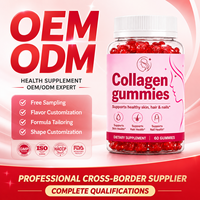 Gummies de collagène végétalien OEM en gros avec biotine et zinc pour la beauté de la peau et le soutien capillaire