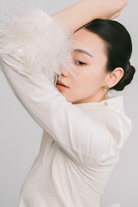 Vestido túnica Midi corto de manga larga con estilo de lujo Floral de algodón Jacquard hermoso MINI VESTIDO ARYM CON PLUMAS con buen precio - Product Image 6