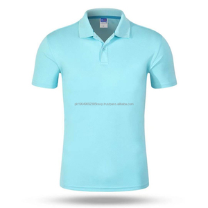Polo para hombre bordado en blanco de color sólido con logotipo promocional personalizado - Product Image 3