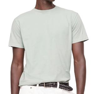Camiseta informal de cuello redondo para hombre al por mayor, 100% algodón orgánico, secado rápido, ecológica, antibolitas, ligera, lisa, teñida, de punto - Product Image 6